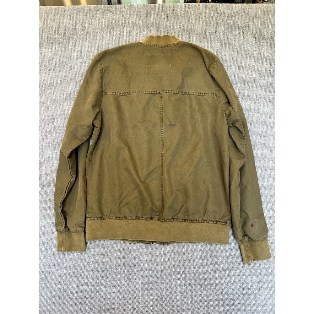 Hinge Olive Bomber Jacket Women's XS Zip Front Lightweight Seattle - Picture 11 of 12